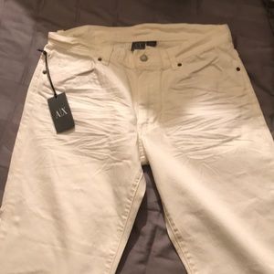 Mens White Armani Exchange Jeans